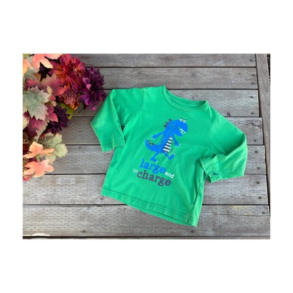 Please Mum Graphic Print Long Sleeve Tee Shirt T-Shirt Green Blue "Large and In - Picture 1 of 5